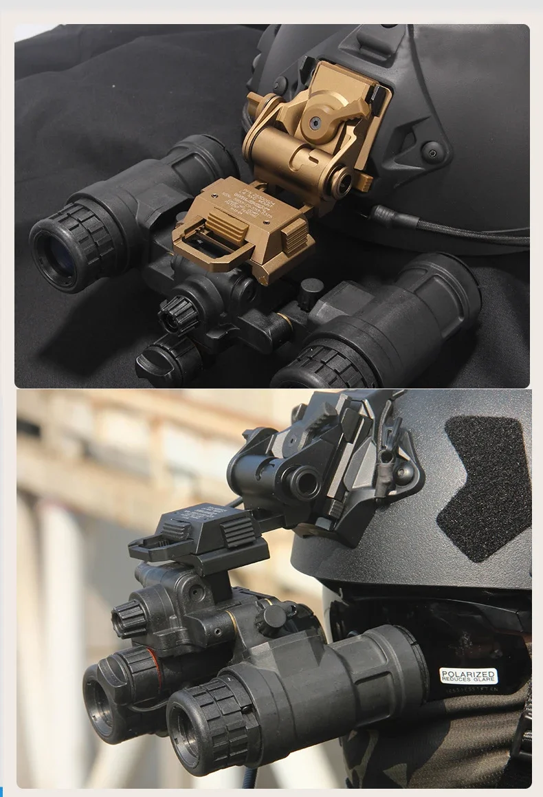 Metal Wilcox L4G24 NVG montaje rápido PVS15 PVS18 GPNVG18 luz IR visión nocturna alcance gafas brazos puente OPS soporte para casco - imagen 3