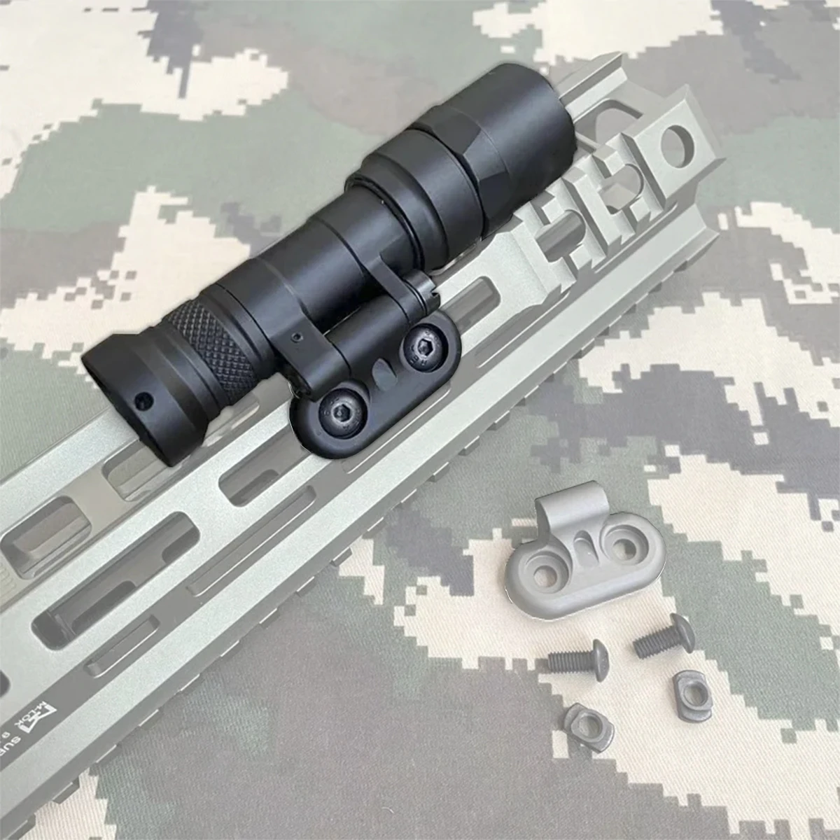Soporte Mlok para Airsoft Surefire RM45 Off Set para M340C M640DF M640V-DF M600DF soporte de luz para M-LOK Keymod GBB Picatinny Rail - imagen 4