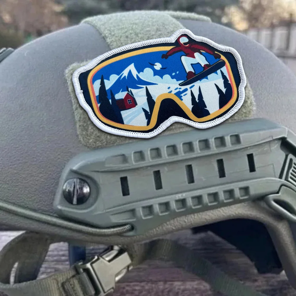 Parche táctico snowboarder militar con velcro para mochila - imagen 3