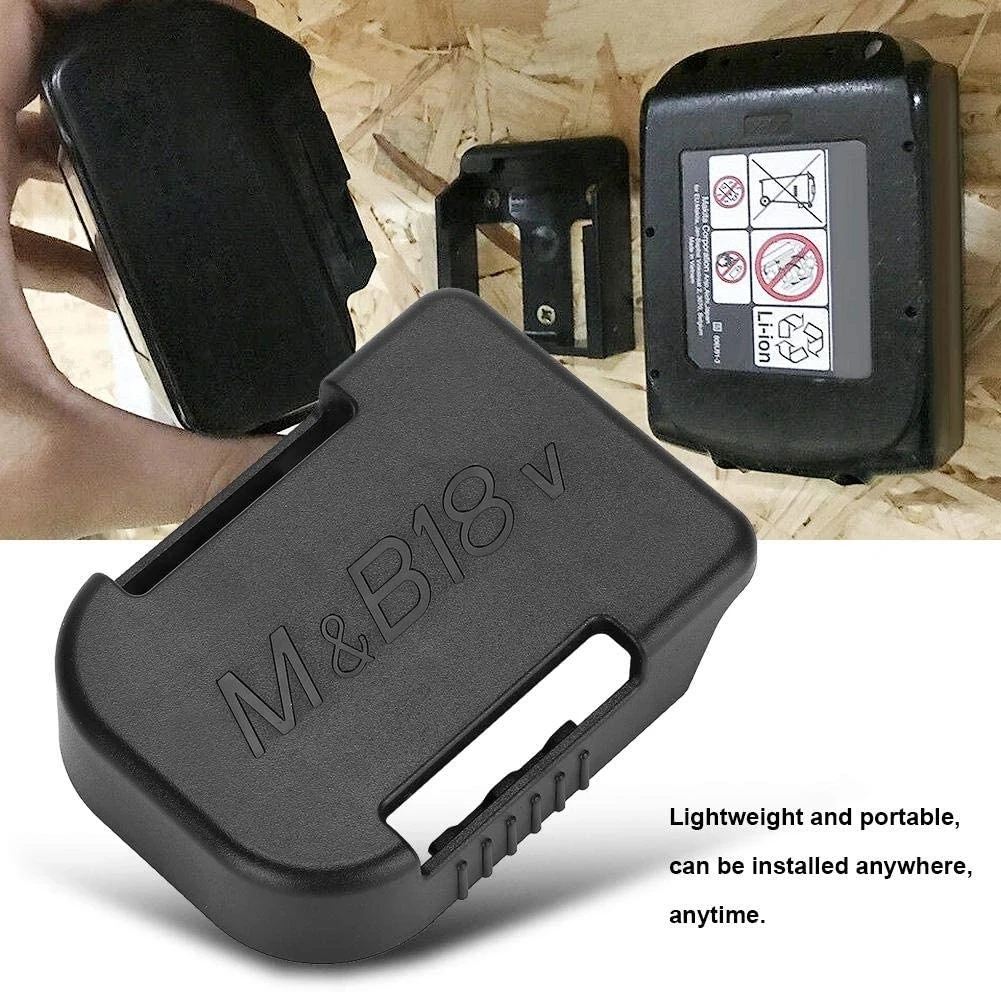 5 uds herramientas soportes de batería soporte de almacenamiento soporte de batería estante caja de almacenamiento para Makita 18V 14,4 V apto para Bosch - imagen 5