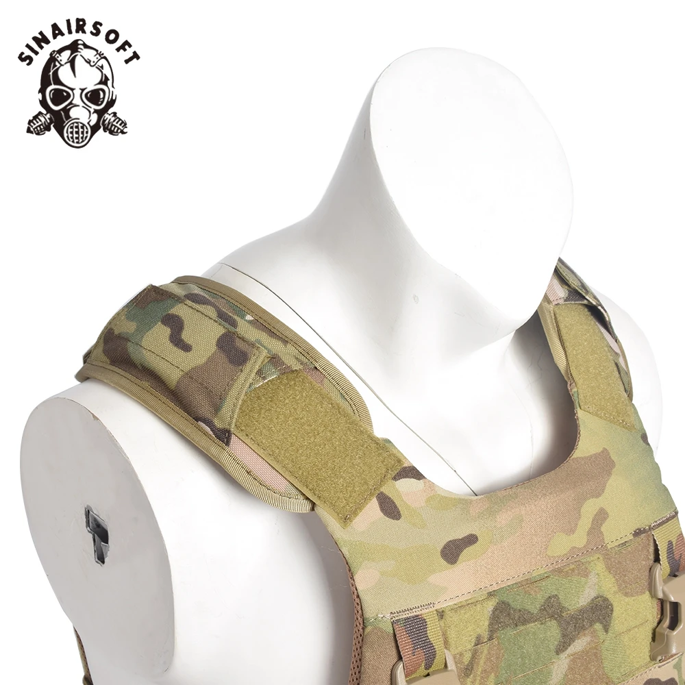 Almohadillas tácticas para correa de hombro, cubierta para aliviar el dolor de hombros, placa de armadura, accesorios para el pecho de caza, malla acolchada de descompresión, 1 par - imagen 5