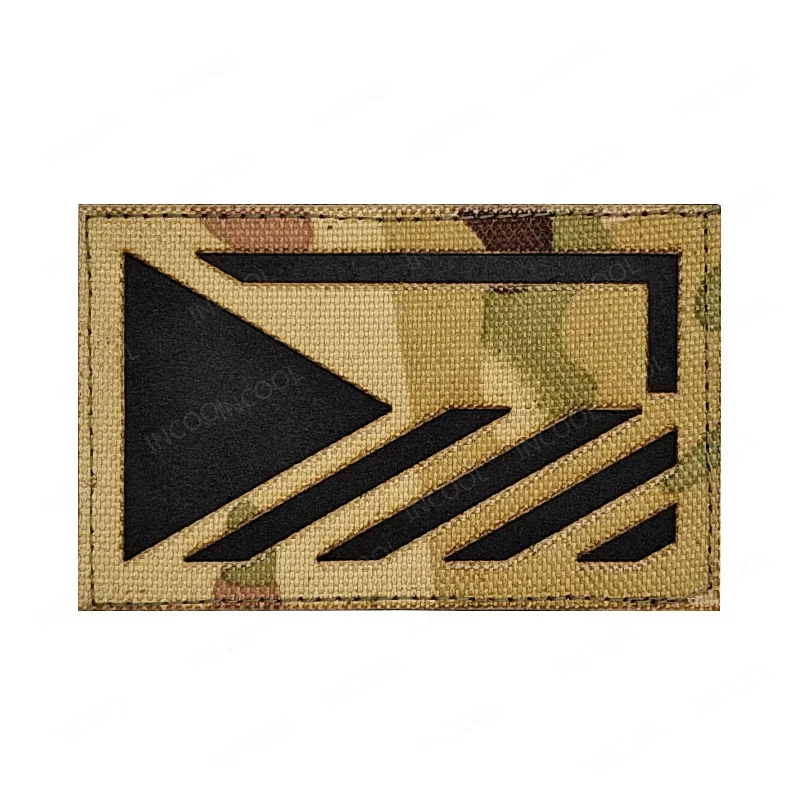 Parche táctico IR bandera checa – Bordado reflectante brazalete - imagen 3