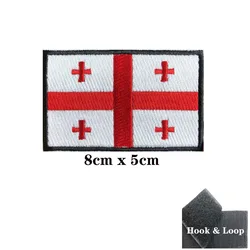 Parche militar bordado bandera Georgia con velcro y para coser
