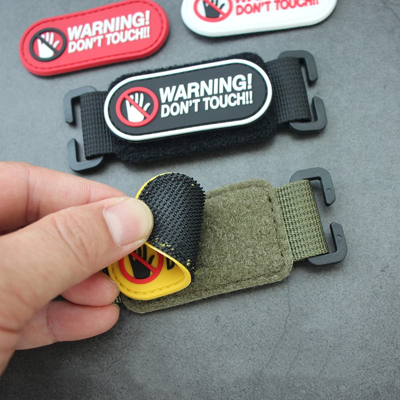 Insignia táctica de goma que brilla en la oscuridad, parche luminoso de PVC 'Don't Touch' para bolsa DIY, ropa, chaleco, decoración - imagen 4