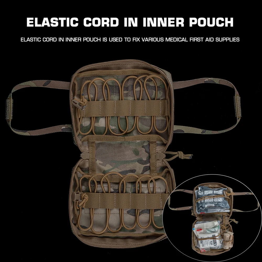 Botiquín de primeros auxilios táctico MOLLE, bolsa médica de despliegue rápido, liberación rápida Horizontal, caza, Camping, supervivencia, cinturón de seguridad - imagen 5
