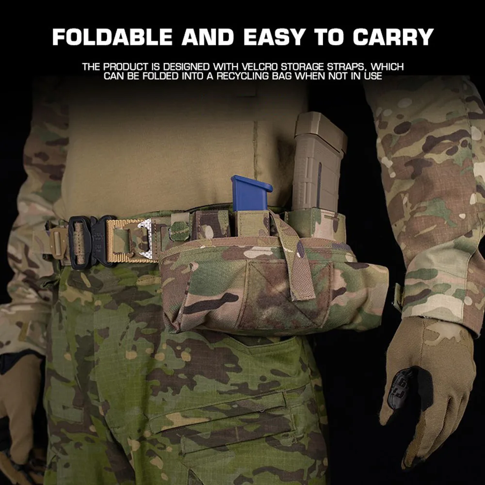 Bolsa táctica plegable de reciclaje para Airsoft, bolsa de reciclaje para revistas, para caza al aire libre, Camping, utilitario Molle - imagen 3