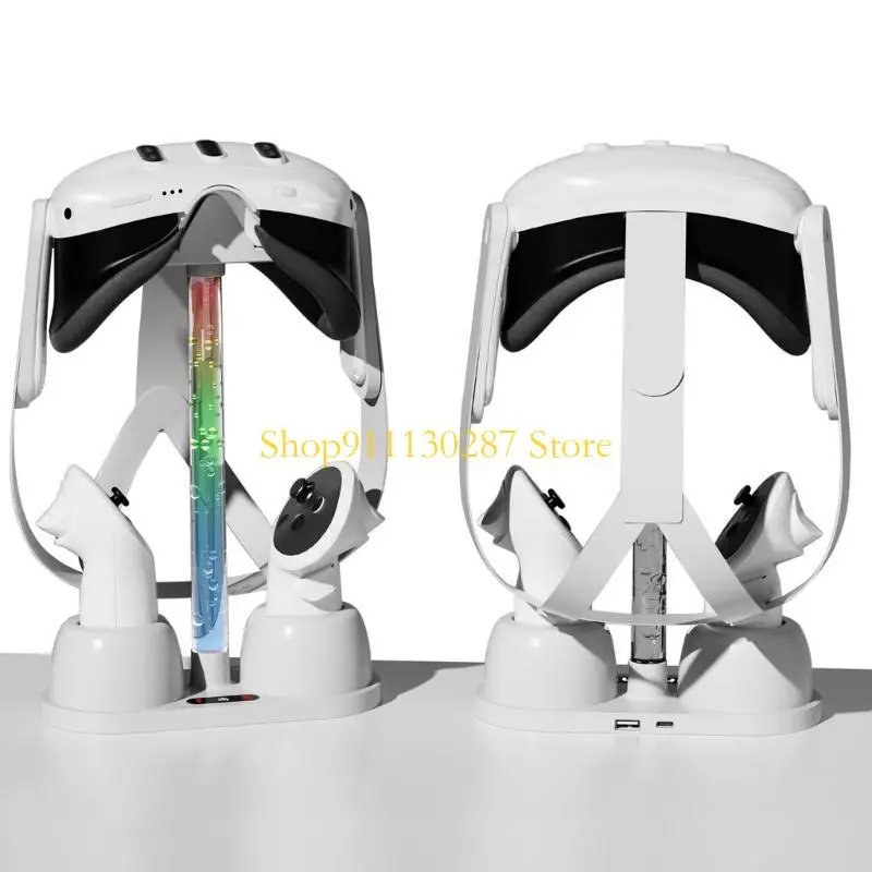 Soporte controlador base carga J1HC con luz LED para auriculares MetaQuest 3 - imagen 4