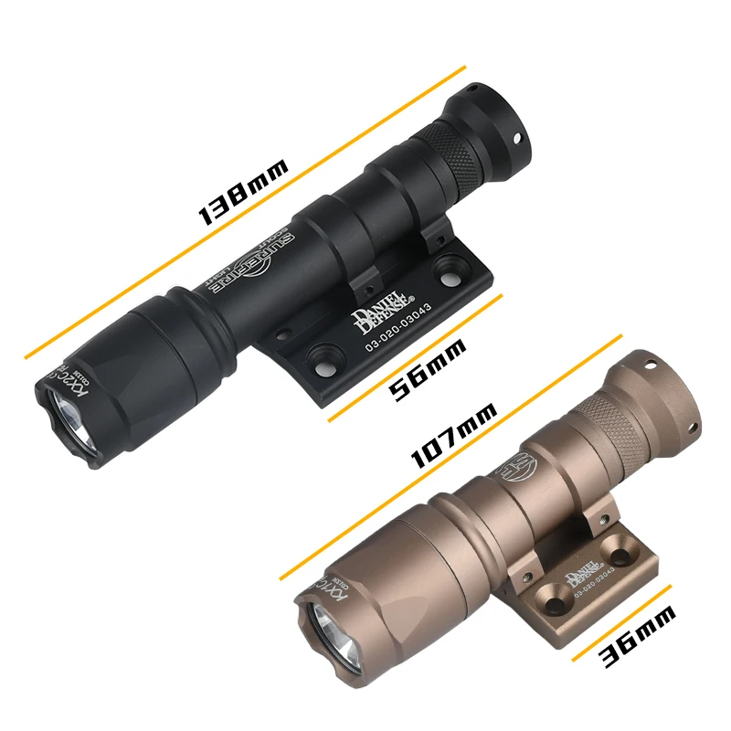 Danie-luz de explorador de defensa, montaje lateral DD CNC Keymod, carril de M-LOK para SureFire SF M300 M600, soportes de Base para linterna táctica PEQ 15 - imagen 4