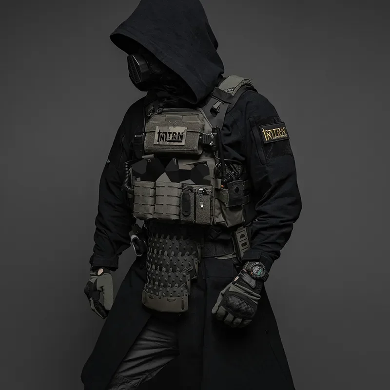 Abrigo de laboratorio de mejora táctica, ropa larga de crepé de cáñamo de imitación de algodón, rompevientos - imagen 3