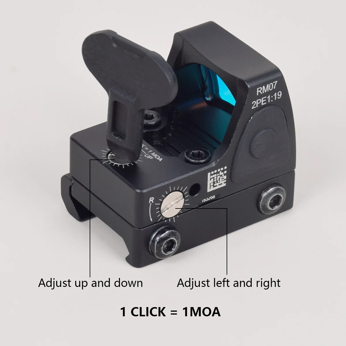 Nuevo táctico RM punto rojo SR punto rojo mira óptica mira telescópica colimador ajuste 20mmRail RMT Rifle vista para caza Airsoft con logotipo - imagen 3