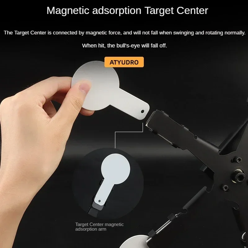 Objetivo táctico de doble rotación, entrenamiento de tiro, adsorción magnética, accesorios Airsoft, pistola de Paintball CS, equipo deportivo - imagen 3