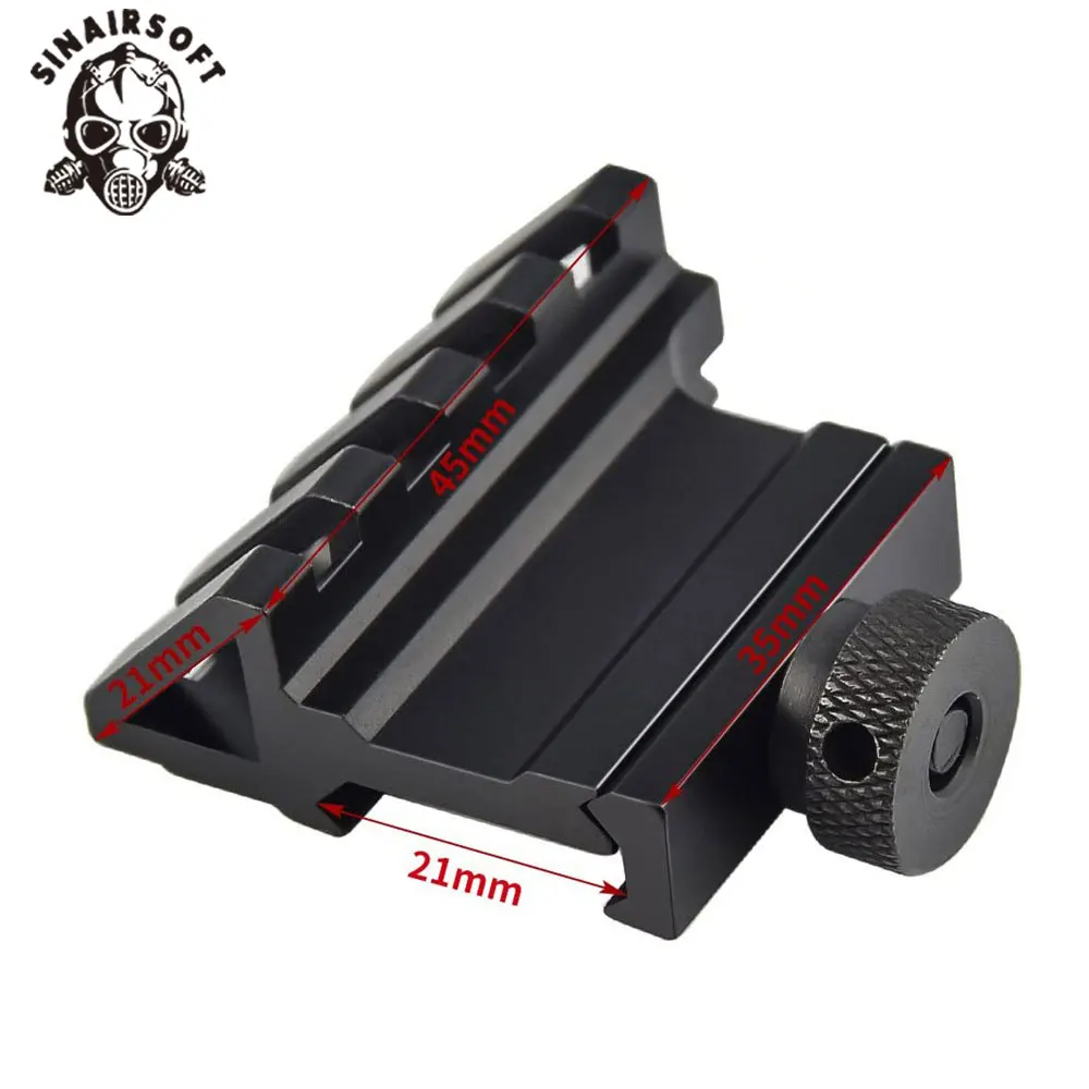 Soporte de riel compensado de Metal táctico, 45 grados, 30 grados, para Rifle AR15 RM, mira de punto rojo, linternas, soporte de alcance - imagen 2