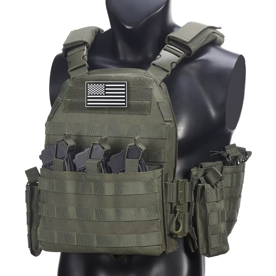 Chaleco táctico desmontable con bolsas MOLLE ocultas y accesorios - imagen 2