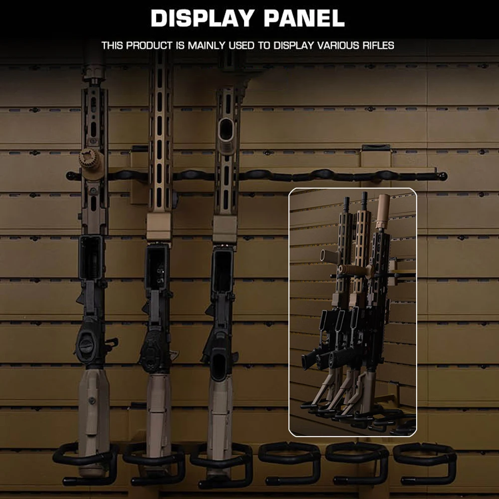 Equipo táctico estante de exhibición de pared gancho montaje para Rifle escopeta Airsoft con acolchado suave perchas ganchos accesorios de caza - imagen 5