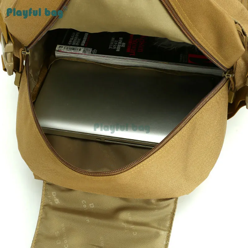 Mochila táctica MOLLE CAMO de nailon resistente con funda portátil - imagen 5