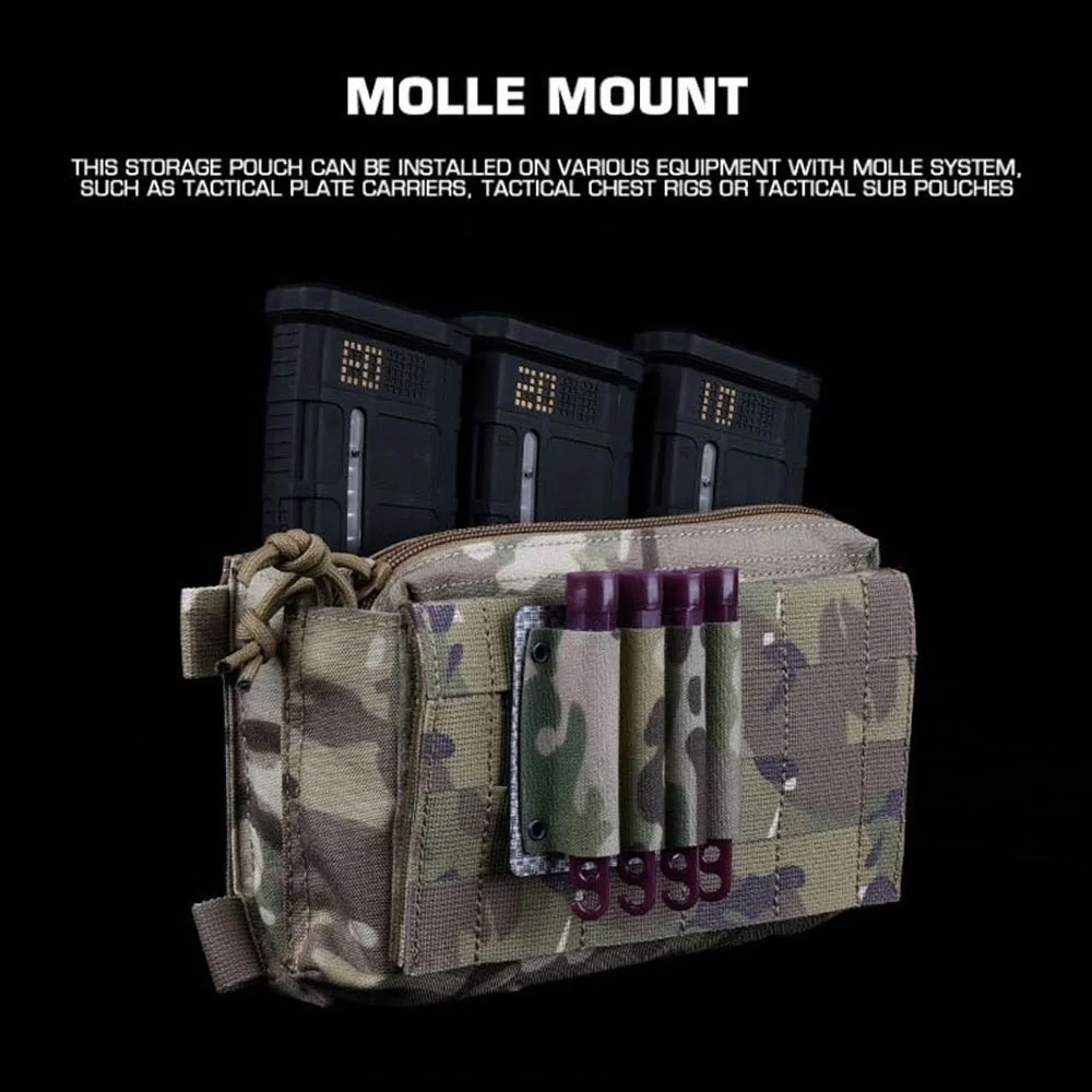 Bolsa táctica MOLLE para barras luminosas, caza al aire libre, acampada, aventura, supervivencia, soporte para Chemlight, bolsa de almacenamiento portátil para chaleco Airsoft - imagen 5