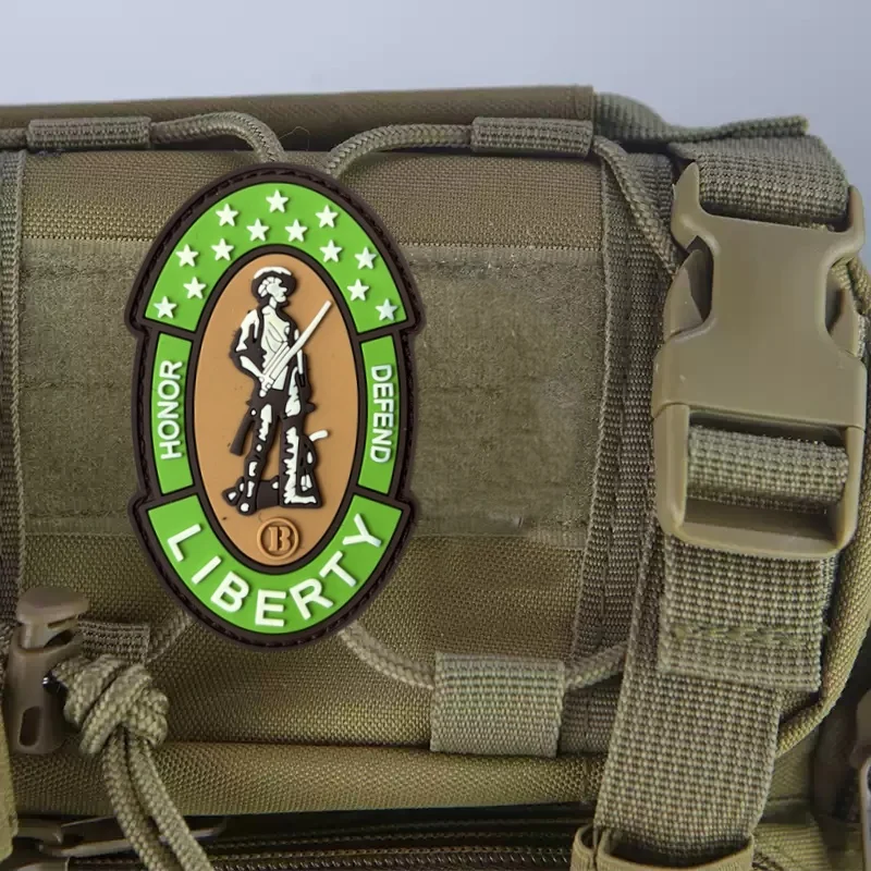 Parche táctico de PVC HONOR DEFEND LIBETY, insignia de moral militar del ejército, parches de bucle de gancho, pegatina para mochila para brazalete de ropa - imagen 4