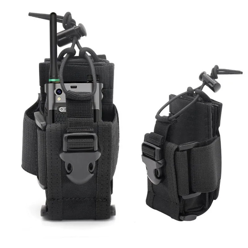 Nuevo soporte táctico ajustable para Walkie Talkie, bolsa para Radio, bolsa colgante para interfono de caza, bolsa para Radio Molle de nailon para exteriores - imagen 3