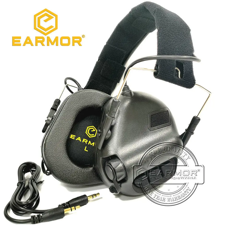 EARMOR M31 auriculares tácticos y adaptador de riel de arco, orejeras electrónicas con cancelación de ruido Airsoft - imagen 3