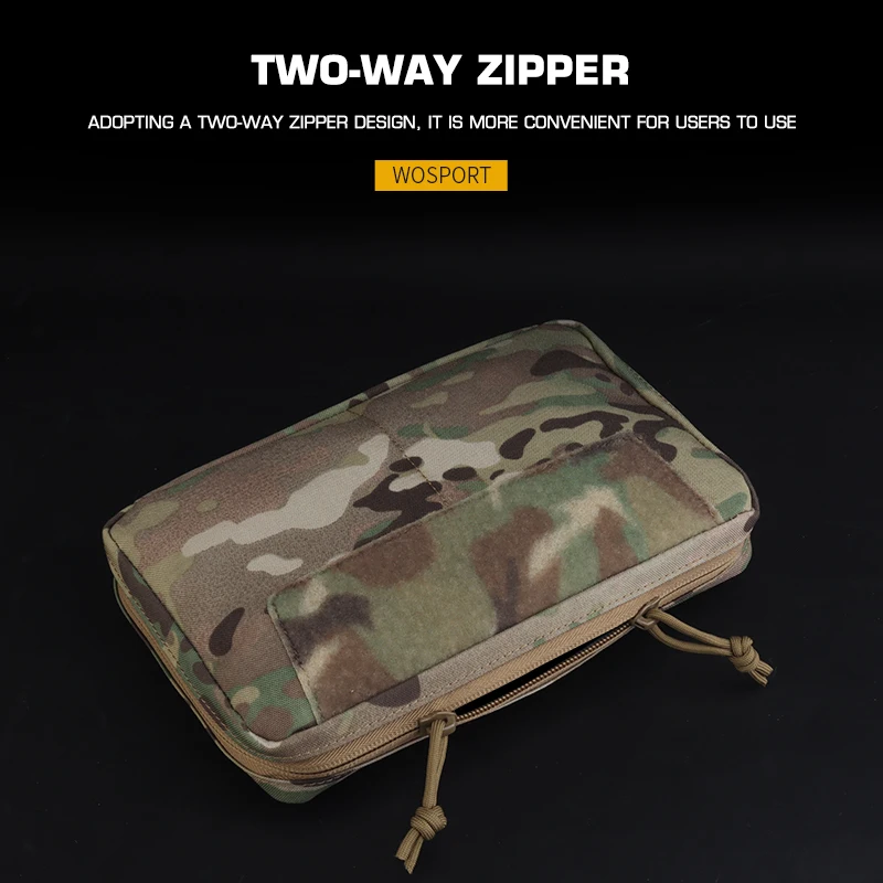 Bolsa GP de nailon con cremallera bidireccional, bolsa de administrador MOLLE ARC, bolsa frontal de chaleco, bolsa táctica para accesorios de caza - imagen 3