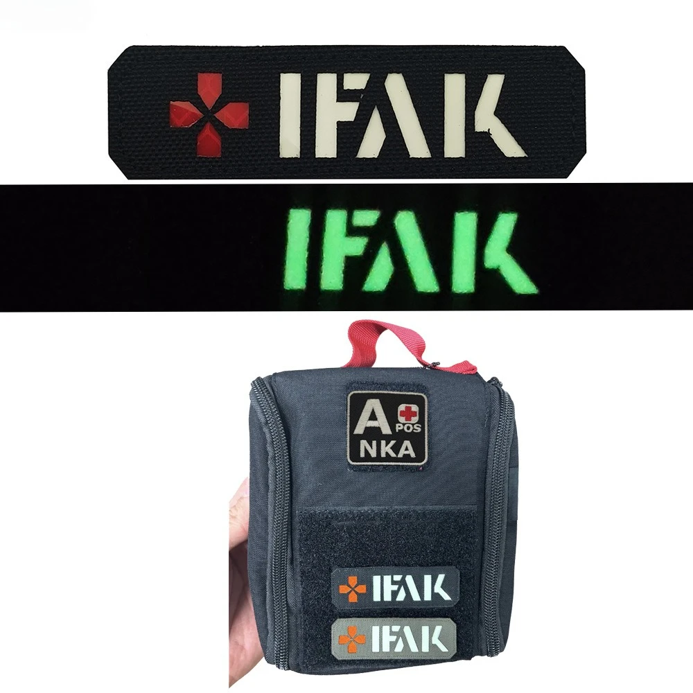 Nuevo accesorio para bolsa al aire libre IFAK MEDIC parche de corte láser harina reflectante y luminosa rescate médico DIY chaqueta mochila parche de gancho - imagen 3