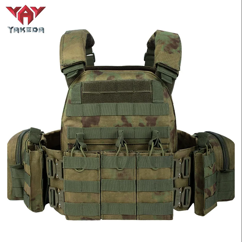 YAKEDA-chaleco táctico portador de placa para caza al aire libre, chaleco Molle multifunción ajustable, combate Airsoft - imagen 3