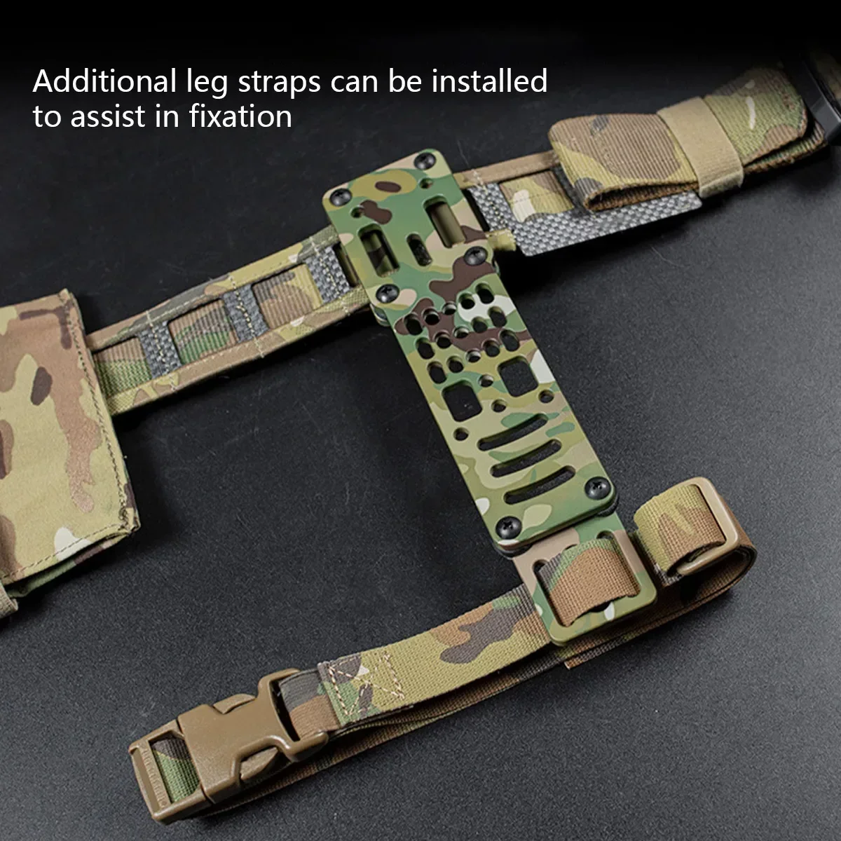 Adaptador de funda de pistola Modular de Metal para plataforma QLS, banda de pierna caída de aleación de aluminio, cinturón de batalla, adaptador Airsoft de liberación rápida - imagen 4