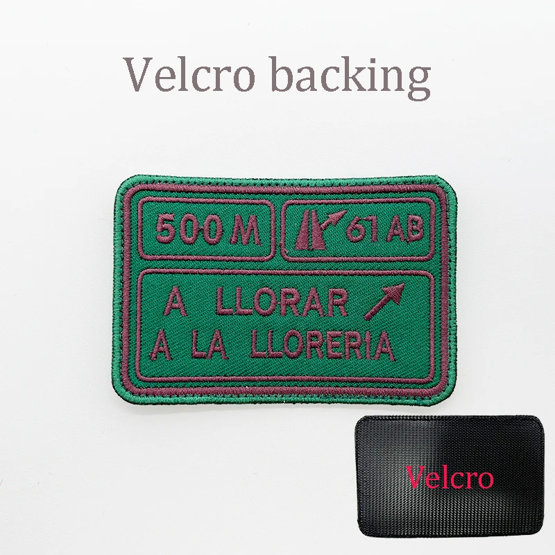 Parches bordados A LLORAR A LA LLORERIA rayas España insignia militar táctica gancho respaldo o planchar para Amy mochilas sombreros - imagen 3