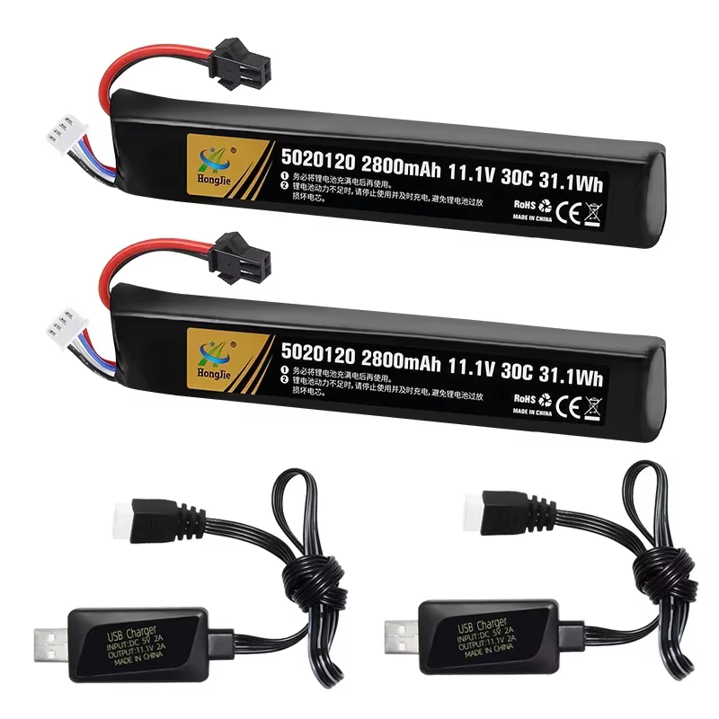 Batería LiPo Airsoft stick para AEG, compatibilidad rifles