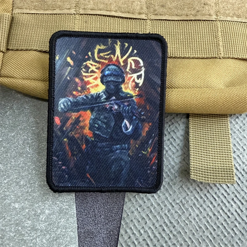 Insignia de moral de soldado táctico, parche impreso, brazalete, equipo de gancho y bucle, mochila para exteriores, accesorios para sombrero, pegatinas - imagen 2