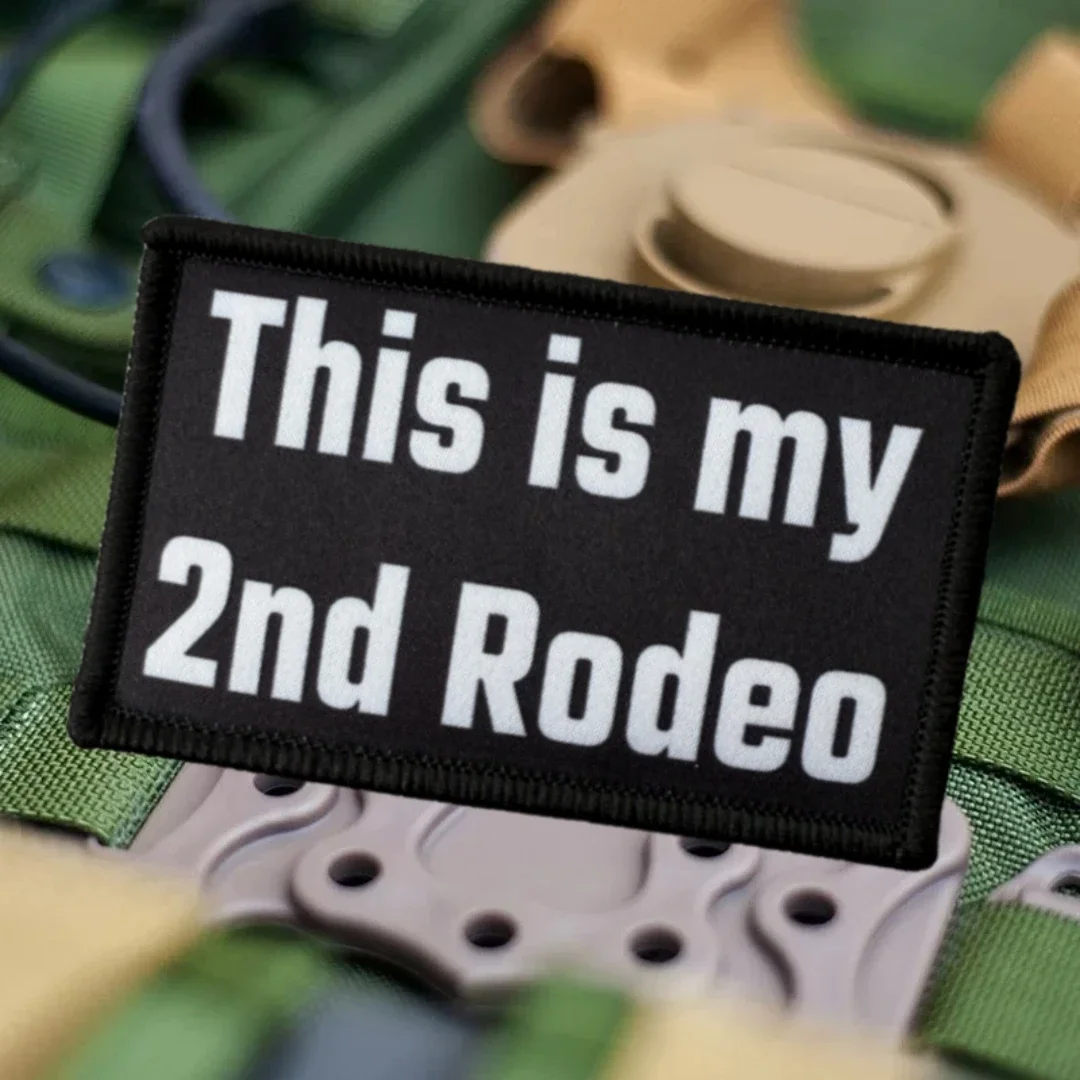 Parche divertido This Is My 2nd Rodeo, insignia de moral táctica, parches de gancho y bucle impresos para ropa, pegatina para mochila del ejército militar - imagen 4