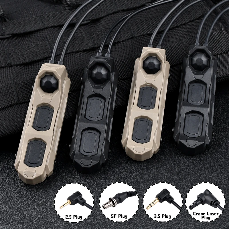 WADSN-linterna táctica AXON M300 M600, interruptor remoto de luz Scout SF/2,5mm/3,5mm/Crance, enchufe láser, compatible con M-LOK de riel de 20mm, Keymod - imagen 2