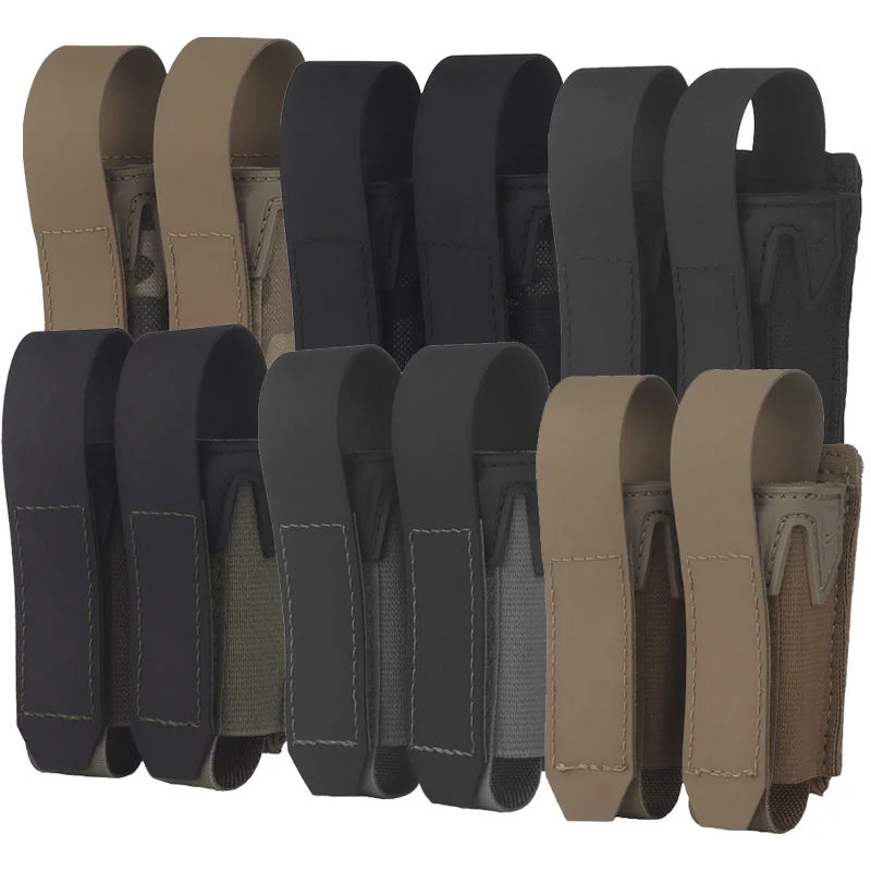 Bolsa doble Mag de 9MM estilo Agilit, bolsa para pistola Mag, funda para revista, portador MOLLE, chaleco de caza de liberación rápida, equipo de cinturón táctico