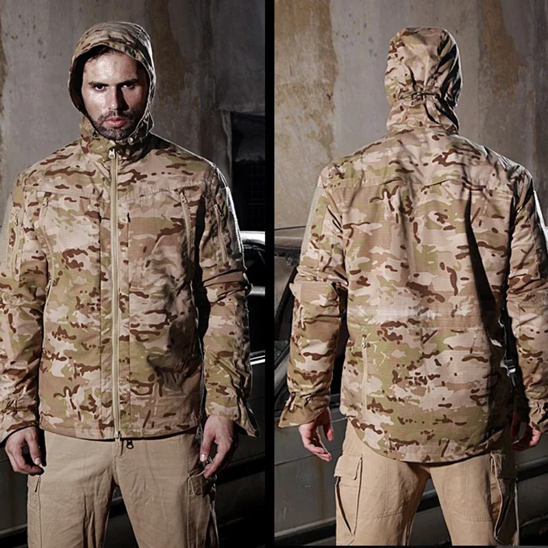 Chaqueta con capucha de camuflaje Multicam CP Ripstop, chaqueta de caza de campo, chaqueta de caza al aire libre, nueva - imagen 2