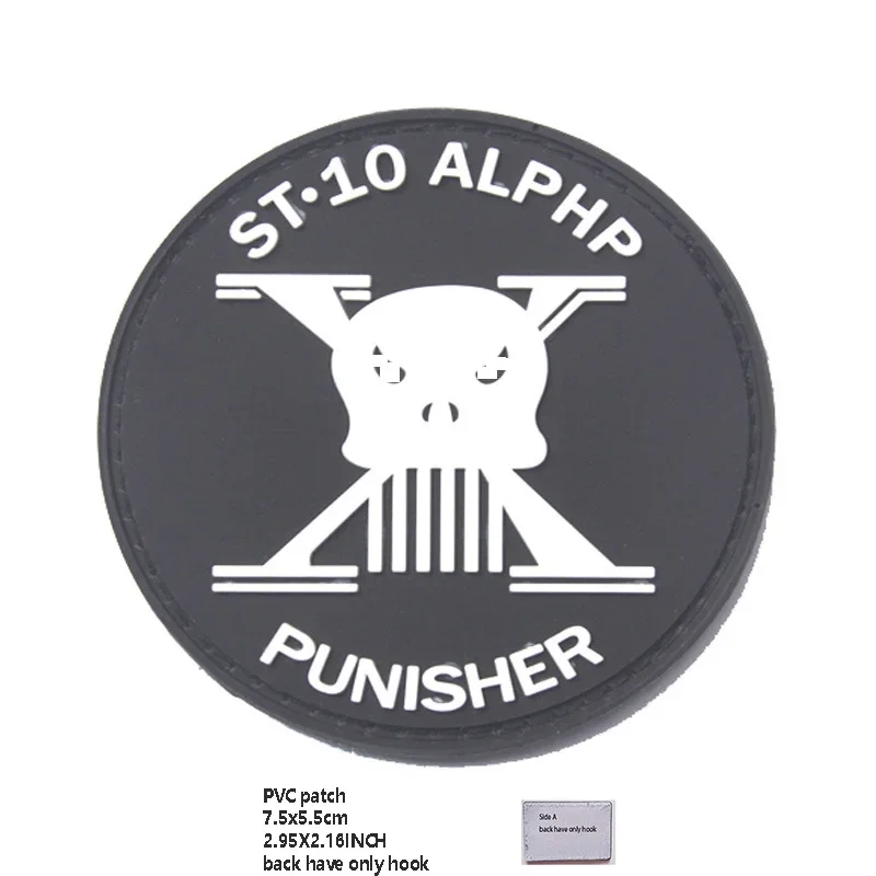 Accesorios para bolsa al aire libre, insignia de moral, brazalete de calavera de goma de PVC 3D, camuflaje reflectante IR, bordado mágico, parche para mochila con calavera - imagen 5