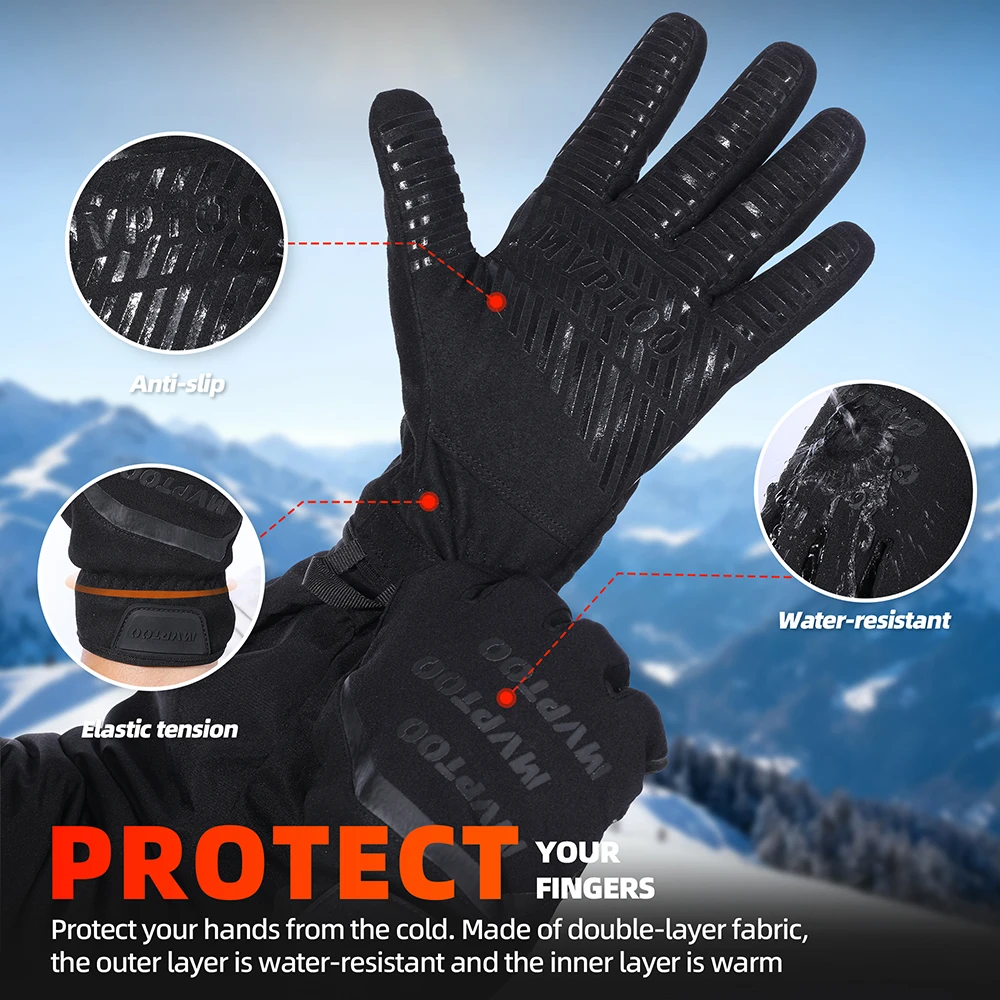 Guantes Térmicos de invierno para pantalla táctil, guantes de lana para deportes al aire libre, esquí, ciclismo, senderismo, Camping, caza, tiro, trabajo en moto de nieve, antideslizantes - imagen 3
