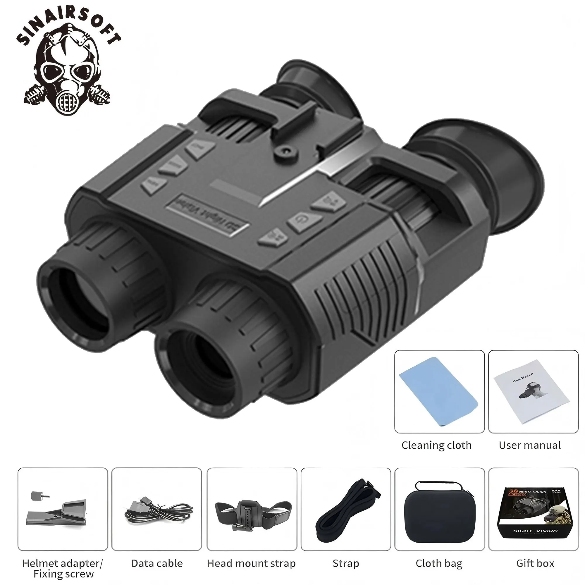 Telescopio de gafas de visión nocturna Digital NV8000, binoculares para casco, grabación de vídeo/audio con Sensor de 3M 1080P para vigilancia de caza