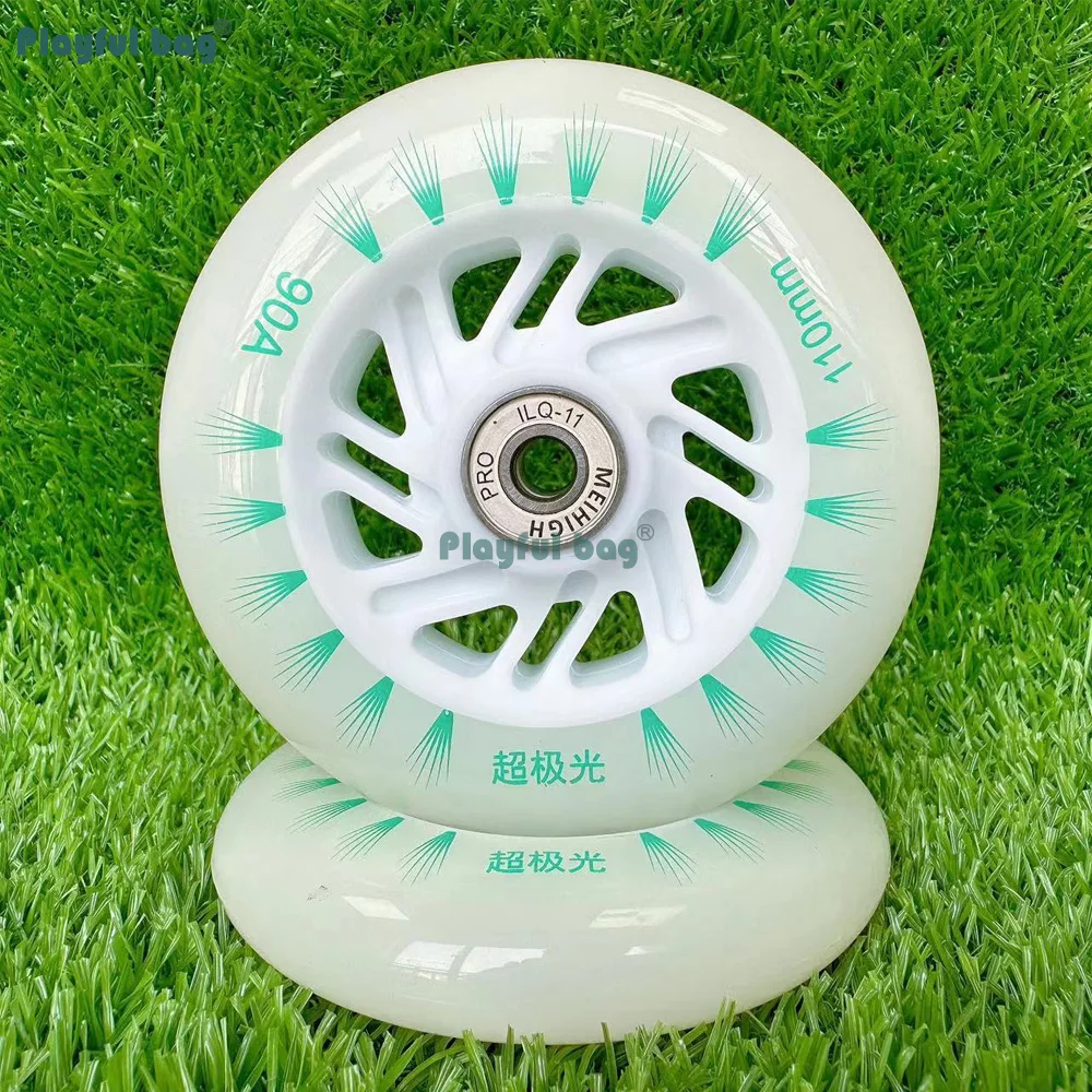 Ruedas de patín en línea LED universales 90A con rodamientos - imagen 4
