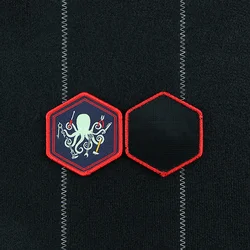 Parche táctico MOLLE pulpo bordado para chaleco y bolsa