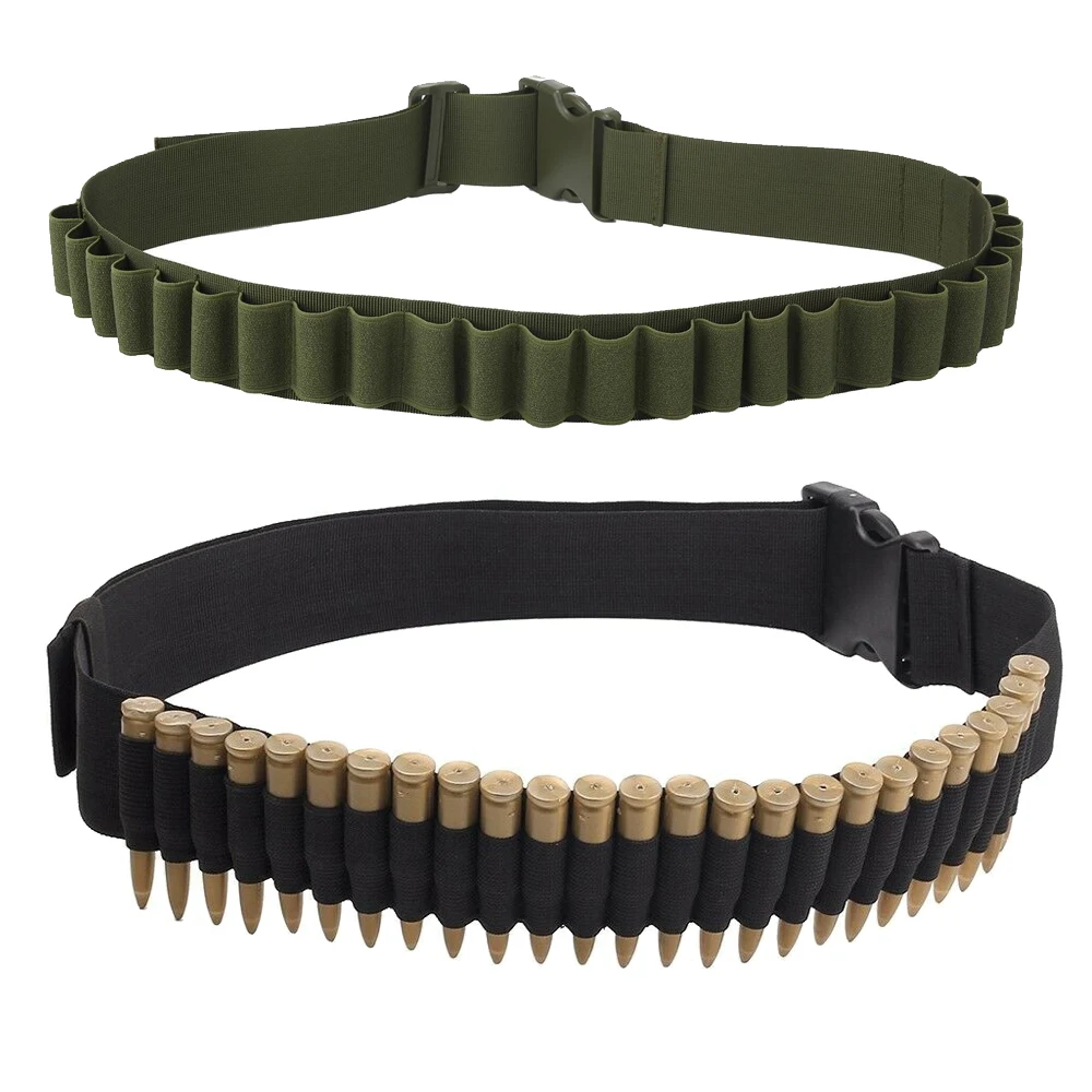 Bolsa de cartucho ajustable táctico para escopeta, portador de cinturón de carcasa para calibre 12, 20, Ga para caza, 26 rondas