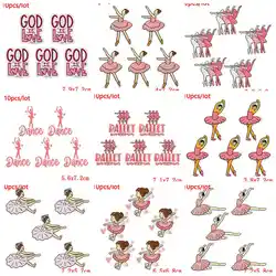 Parches termoadhesivos bordados de ballet – Para planchar o coser