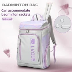 Mochila para raquetas de tenis y bádminton con compartimento portátil