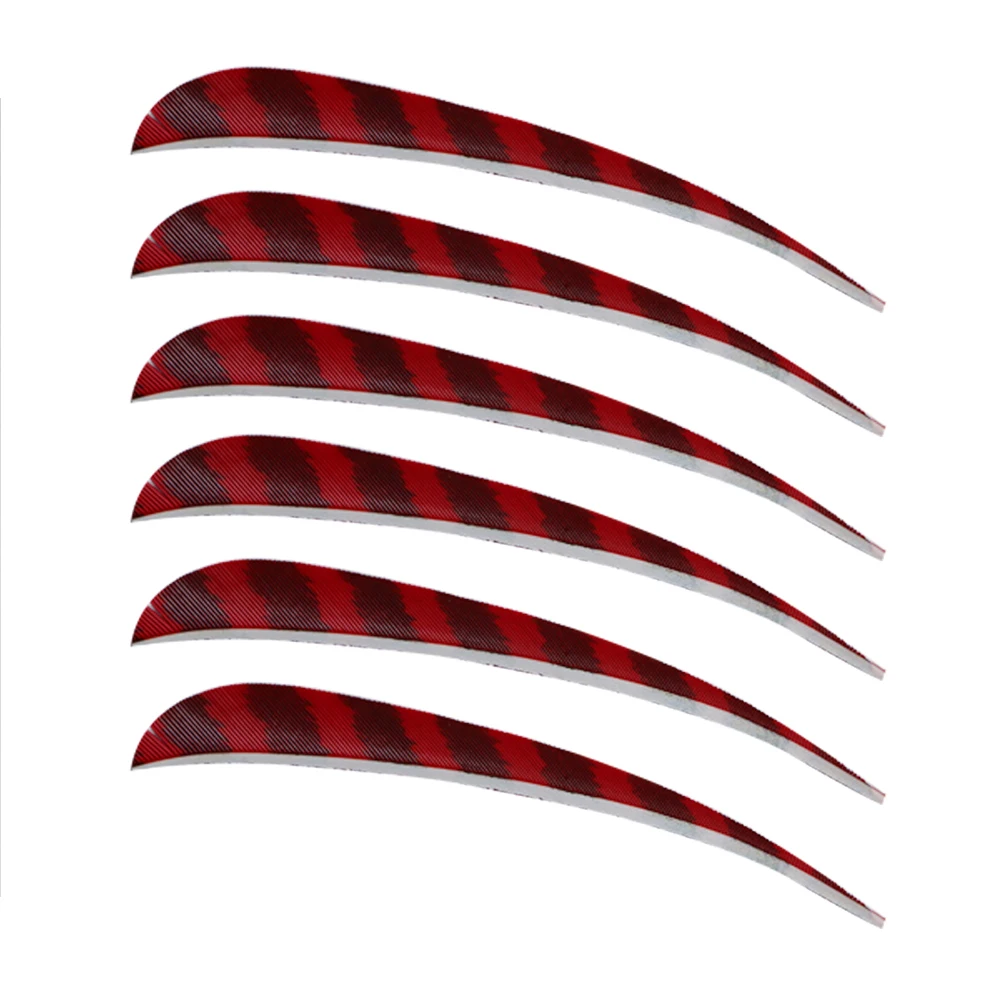 12 24 36 Uds pluma de pavo verdadera remeras 4 pulgadas 5 pulgadas flecha de ala derecha paletas de plumas para flechas de carbono de bambú de madera - imagen 2