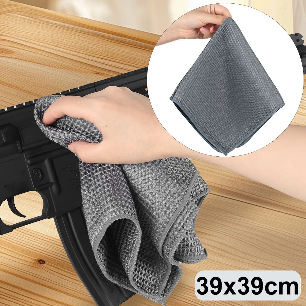 Paño de limpieza de pistola de 39x39cm, trapos de limpieza de pistola sin pelusa de microfibra, toallitas de limpieza reutilizables, toallas para Rifle, pistola