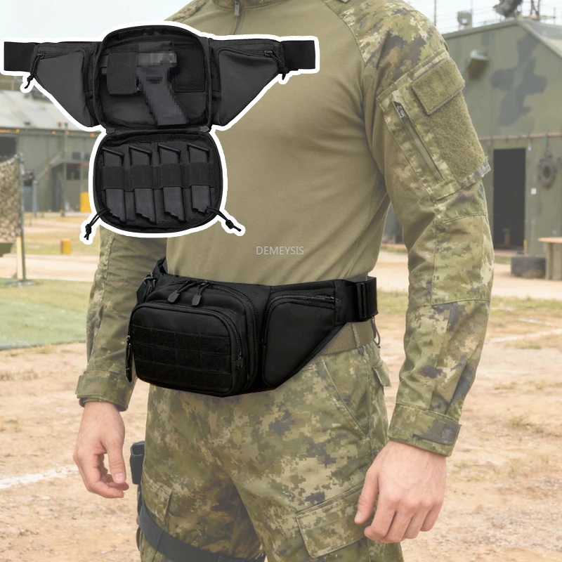 Bolsa de fijación de cintura Invisible multifuncional para exteriores, riñonera táctica militar para caza, Kit de herramientas para exteriores, bolsas de almacenamiento - imagen 3