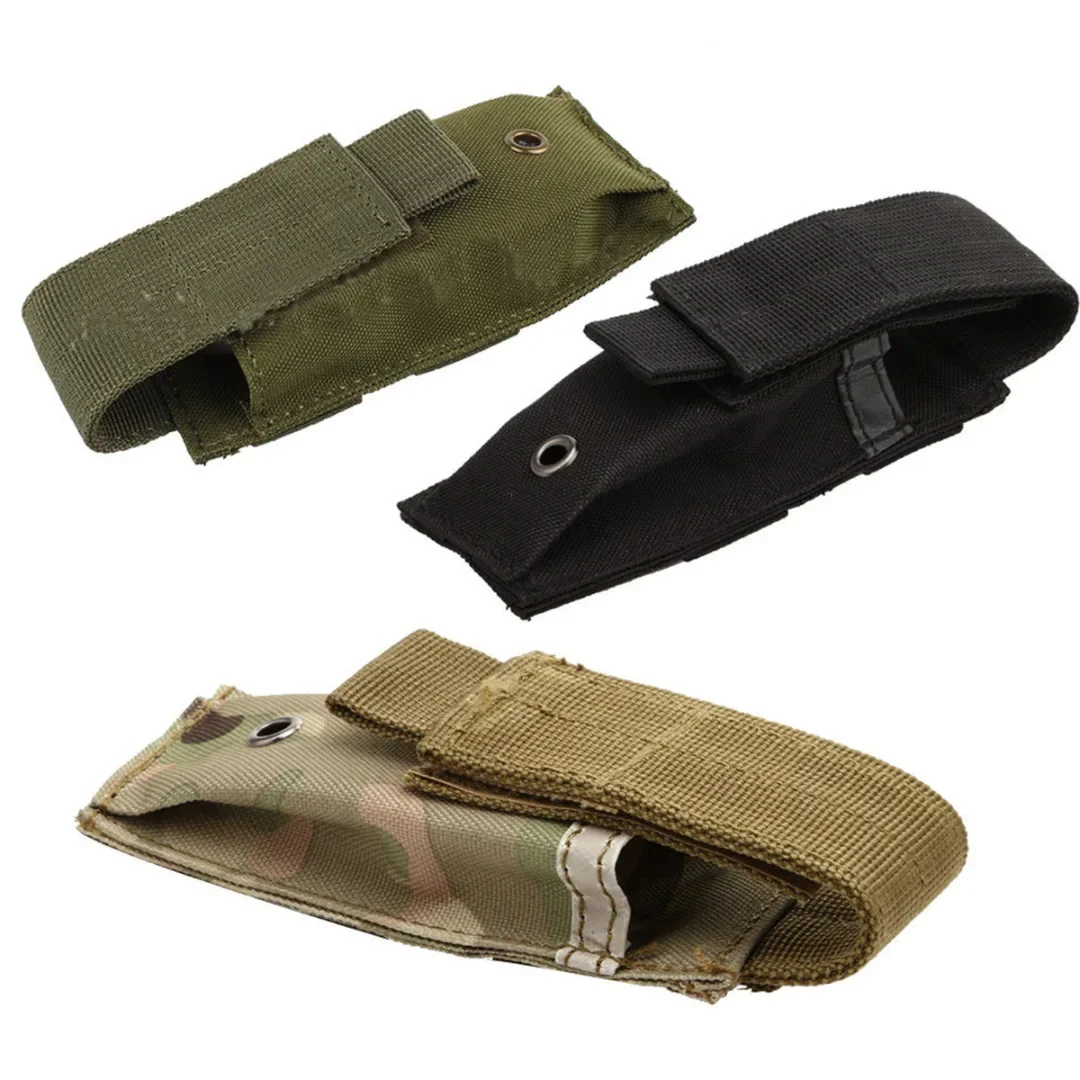 Bolsa táctica Molle para revista de una sola pistola, funda para linterna y cuchillo, bolsas de camuflaje para munición de caza, funda para una sola revista - imagen 3