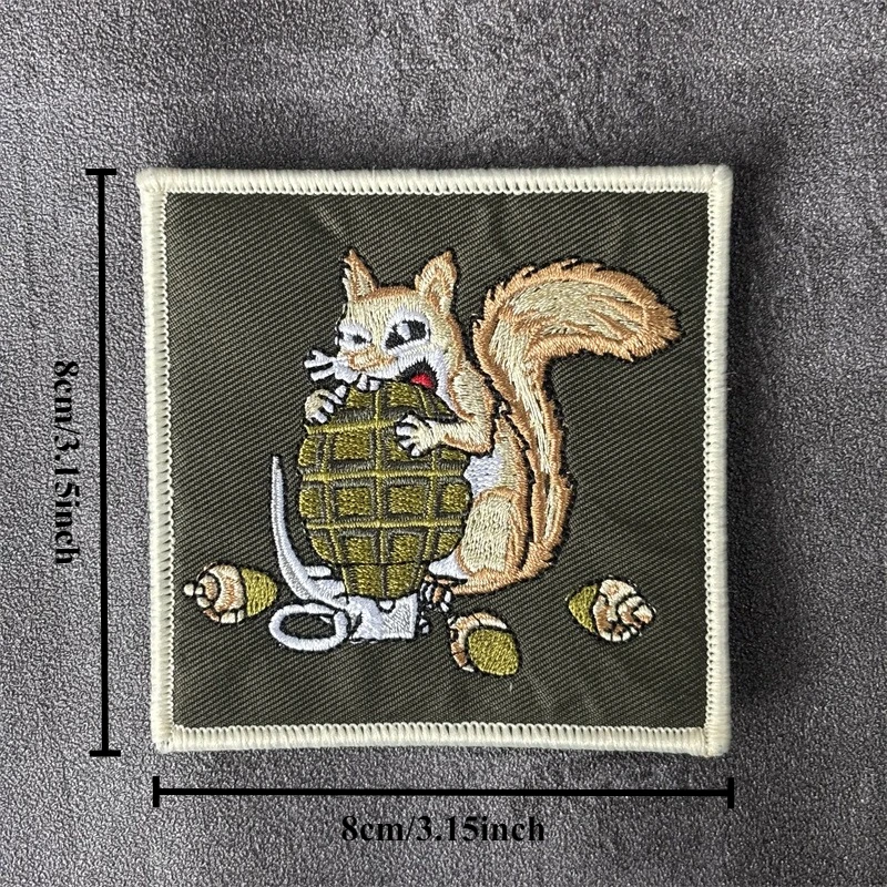 Parche bordado "esquillas y granadas de mano", insignias de moral táctica para ropa, parches militares con gancho, pegatinas para mochila - imagen 3