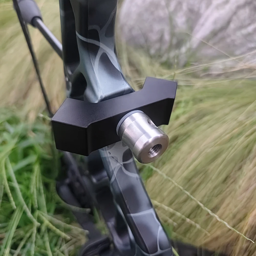 Estabilizador de tiro con arco 45 ° Barra en V, aleación de aluminio, soporte estabilizador de arco recurvo duradero, rosca Universal, asiento en V, objetivo de entrenamiento de caza - imagen 5