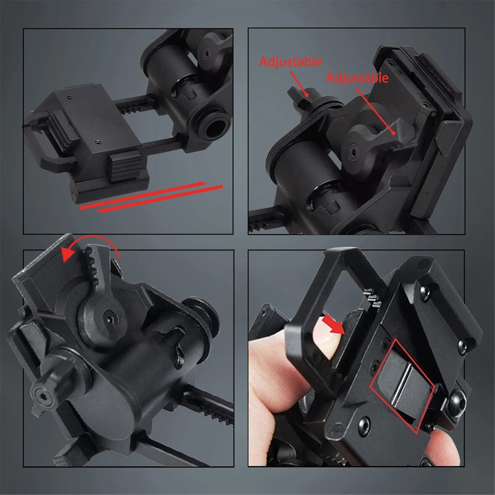 Accesorios para casco de caza táctica L4G24 NVG, montura de aluminio, brazo de montaje para PVS15, PVS18, GPNVG18, gafas de visión nocturna - imagen 3
