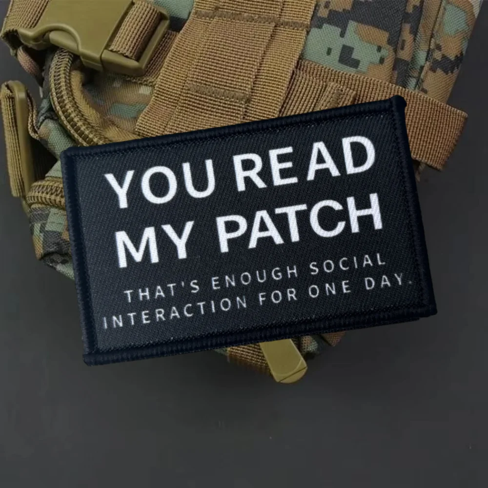 Ti lee mi parche táctico impreso Meme divertido gancho y bucle Airsoft brazalete insignia de moral militar pegatinas decorativas para mochila - imagen 3